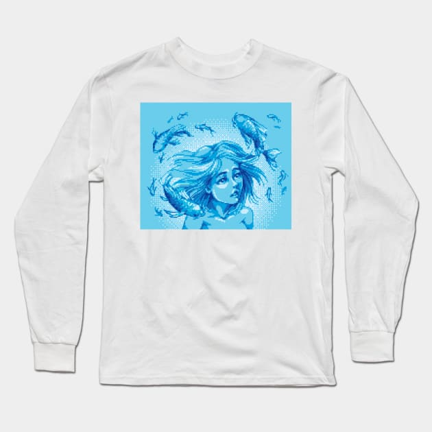 Blue Long Sleeve T-Shirt by moawling